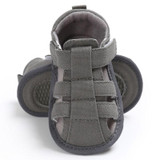 Baby Soft Bottom Canvas Toddler Shoes Breathable Sandals, Size:11cm(Grey)