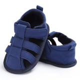 Baby Soft Bottom Canvas Toddler Shoes Breathable Sandals, Size:11cm(Blue)