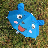 5 PCS Cute Cartoon Children Umbrella Creative Long Handle Animal Umbrella(Blue)