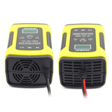 FOXSUR 12V 6A Intelligent Universal Battery Charger for Car Motorcycle, Length: 55cm, US Plug(Yellow)