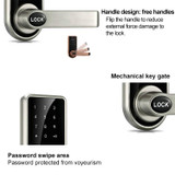 OS8818 Password + Key + Sensor Card Zinc Alloy Electronic Door Lock Touch Screen Electronic Code Lock