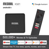 MECOOL KM1 4K Ultra HD Smart Android 9.0 Amlogic S905X3 TV Box with Remote Controller, 4GB+64GB, Support Dual Band WiFi 2T2R/HDMI/TF Card/LAN, US Plug