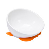 Pet Dog Ceramic Universal Non-slip Food Bowl Feeder(White Bowl + Orange Mat)