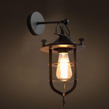 Creative Dock Retro Iron Restaurant Balcony Corridor Bedside Wall Lamp without Bulbs