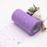 Tulle Roll 25 Yards 13cm Organza Laser Crafts Wedding Decoration Tulle Birthday Party Supplies(Light Purple)