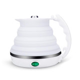 Portable Folding Silicone Intelligent Constant Temperature Travel Camping Electric Kettle, Power cord specification:EU Plug(White)