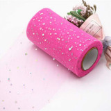 Tulle Roll 25 Yards 13cm Organza Laser Crafts Wedding Decoration Tulle Birthday Party Supplies(Light Pink)