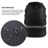 Reflective Light Waterproof Dustproof Backpack Rain Cover Portable Ultralight Shoulder Bag Protect Cover, Size:XL(Black)