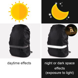 Reflective Light Waterproof Dustproof Backpack Rain Cover Portable Ultralight Shoulder Bag Protect Cover, Size:XL(Black)