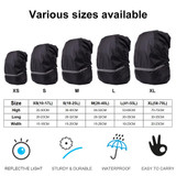 Reflective Light Waterproof Dustproof Backpack Rain Cover Portable Ultralight Shoulder Bag Protect Cover, Size:XL(Black)