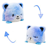 15cm Flipped Doll Double-Sided Expression Flipped Animal Cartoon Doll Plush Toy(Colorful Puppy)