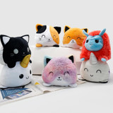 15cm Flipped Doll Double-Sided Expression Flipped Animal Cartoon Doll Plush Toy(Colorful Puppy)