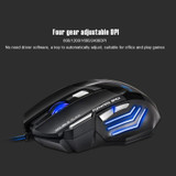 IMICE X7 2400 DPI 7-Key Wired Gaming Mouse with Colorful Breathing Light, Cable Length: 1.8m(Skin Black Color Box Version)