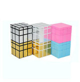 Mirror Bright and Smooth Magic Cube Children Educational Toys(Black Bottomed Silver)