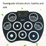 Silicone Folding Portable Hand-Rolled Drum DTX Game Strike Board(G800 Yellow)