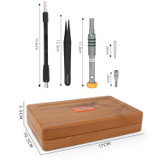 Obadun 9801 68 In 1 Screwdriver Set Manual Batch Glasses Screwdriver Hardware Repair Tool(Wood Grain Box)