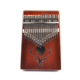 17-Tone Beginner Finger Piano Deer Head Kalimba Thumb Piano( Coffee)