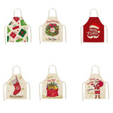 Fabric Linen Cleaning Apron Christmas Party Decoration Apron, Size: 47x38cm(WQ-001501)