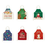 Fabric Linen Cleaning Apron Christmas Party Decoration Apron, Size: 47x38cm(WQ-001529)