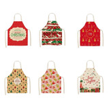 Fabric Linen Cleaning Apron Christmas Party Decoration Apron, Size: 47x38cm(WQ-001519)