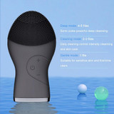 Electric Silicone Pore Deep Cleansing Vibrating Cleanser(Gray Black)