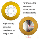 Stainless Steel Rotatable Round Ruler(Gold)