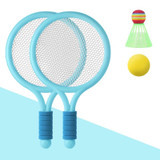 2 Pairs Children Badminton Tennis Racket Outdoor Sports With Two Balls(Blue)