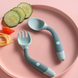 Children Eating Training Tableware Baby Bendable Silicone Soft Spoon, Color: Green