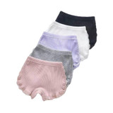 Summer Girls Safety Short Pants Kids Cotton Boxer Briefs Prevent Emptied Shorts, Size: 120(White)