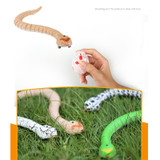 Tricky Funny Toy Infrared Remote Control Scary Creepy Snake, Size: 38*3.5cm(Black)