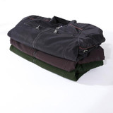 Men Casual Leather Jacket Coat (Color:Coffee Size:XXL)