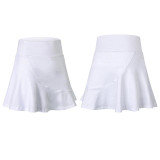 Anti-emptied And Quick-drying Sports Skirt With Mini-socks For Women (Color:White Size:L)