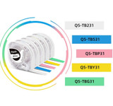 For Phomemo P12 / P12 Pro 12mm x 4m Consumables Label Ribbon, Style: Black Word On White Thermal Paper