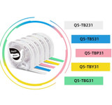 For Phomemo P12 / P12 Pro 12mm x 4m Consumables Label Ribbon, Style: Black Word On White Thermal Transfer
