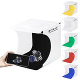 PULUZ 20cm Folding Portable 550LM Light Photo Lighting Studio Shooting Tent Box Kit with 6 Colors Backdrops (Black, White, Yellow, Red, Green, Blue), Unfold Size: 24cm x 23cm x 23cm
