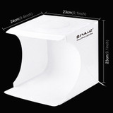 PULUZ 20cm Folding Portable 550LM Light Photo Lighting Studio Shooting Tent Box Kit with 6 Colors Backdrops (Black, White, Yellow, Red, Green, Blue), Unfold Size: 24cm x 23cm x 23cm