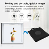 PULUZ 30cm Folding  High 97 CRI Ring Light Photo Lighting Studio Shooting Tent Box Kit with 6 Colors Backdrops (Black, White, Orange, Red, Green, Blue), Unfold Size: 30cm x 30cm x 30cm(Black)