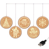 LED String Lights Christmas Decoration Lights Holiday Decoration Curtains USB Lights, Style: USB