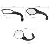 Motorcycle Wide View Rear View Mirror Bicycle Reflector, Color: Ellipse Left