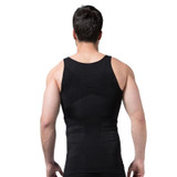 Men Slimming Body Shaper Vest Underwear, Size: XL(Black)