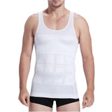 Men Slimming Body Shaper Vest Underwear, Size: XL(White)