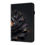 For Samsung Galaxy Tab S7 FE 12.4 Crystal Texture Painted Leather Tablet Case(Purple Lotus)