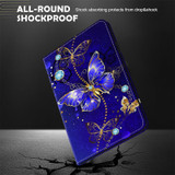 For Samsung Galaxy Tab S7 FE 12.4 Crystal Texture Painted Leather Tablet Case(Diamond Butterflies)