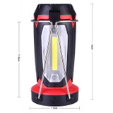 Multifunctional USB Charging Camping Lamp Outdoor Tent Portable Lamp Flashlight Table Lamp (Red)