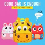 Cute Kid Toddler School Bags Kindergarten Children bag 3D Cartoon Animal Bag(Chick)