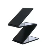 Four-sided Foldable Multi-angle Panoramic Portable Makeup Mirror(Black)