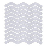 24pcs /Bag Wavy Shaped Gravel Pattern Bathtub Non-Slip Sticker, Specification: 1.3 x 18cm(Transparent)