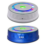 LED Light Electric Rotating Turntable Display Stand Video Shooting Props Turntable(Blue)