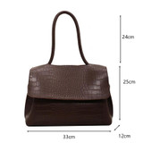 Women Crossbody Bag Autumn Winter Texture Shoulder Armpit Commuter Tote Bag(Coffee)