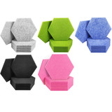 12 PCS Hexagonal Color Decorative Acoustic Panels, Random Color Delivery(9 mm 3.7 KG Type)